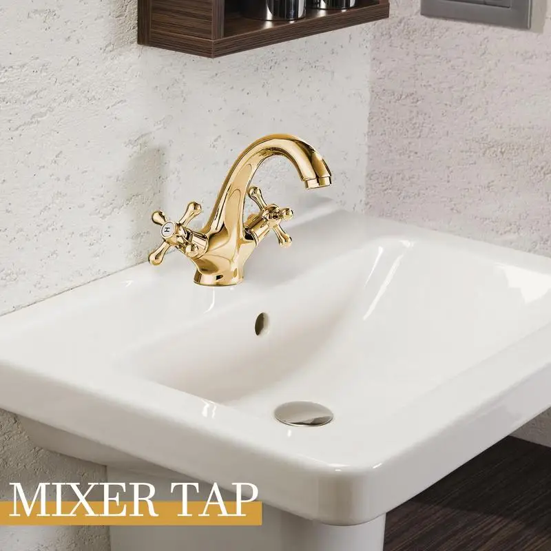 Sink Faucet Brass Bathroom Sink Faucet Single Hole Double Handle Mixer Tap With 60cm Hose Cold And Hot Replacement Part For