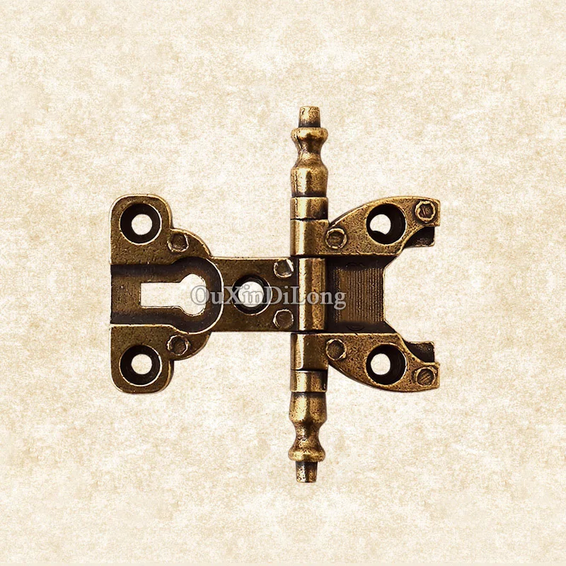 Classic Retro 8PCS Antique European Furniture Hinges Zinc Alloy Cabinet Door Hinges for Cupboard Kitchen Cabinet Hinges+Screws