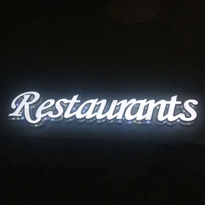 Outdoor Custom Waterproof  3D Led LOGO  Advertising business sign giant led letters illuminated Channel Letter for shop