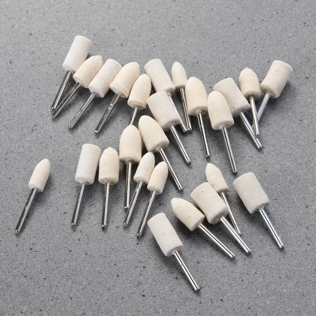 30pcs Grinding Head Kit Buffing Wheels For Beauty Equipment Jewelry Stainless Steel Glass Mechanical Parts Wool Polishing Pad