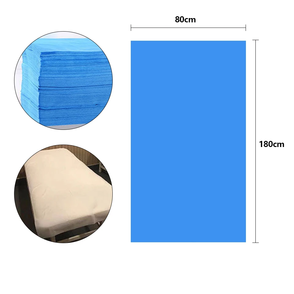 10/20/50Pcs Wegwerp Schoonheidssalon Lakens 180*80Cm No-Geweven Materiaal Wimper extension Bed Tafel Cover Travel Clean Tool