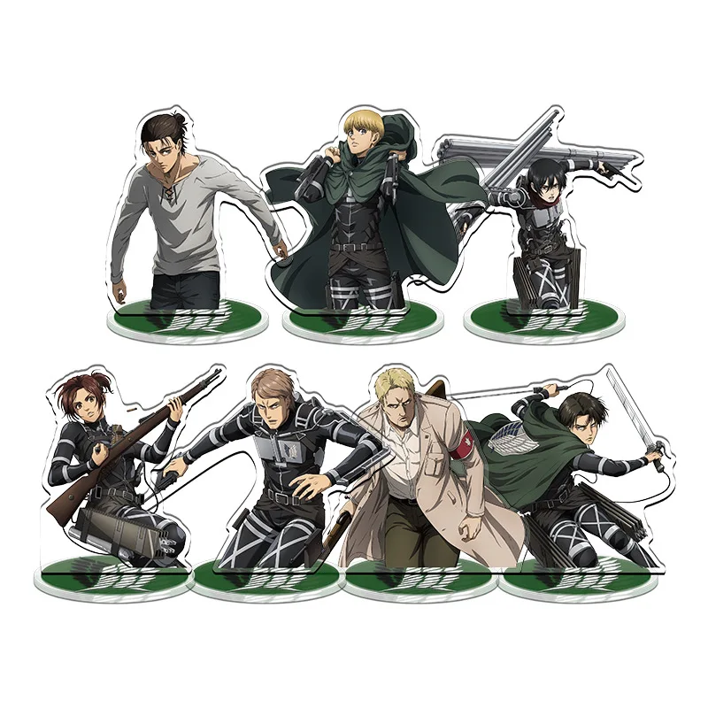 16cm Attack on Titan Acrylic Stand Anime Peripherals EREN Figure MIKASA Action Figure ARMIN Statue Collectible Desk Ornament Toy