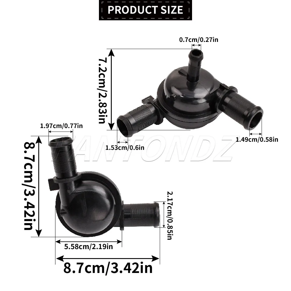 Heizwasserrohr Dreiwege-Heizwasserrohrverbindung 6466Y1 für Peugeot 407 607 Citroen C5 C6 3.0 Zubehör – Detail 2