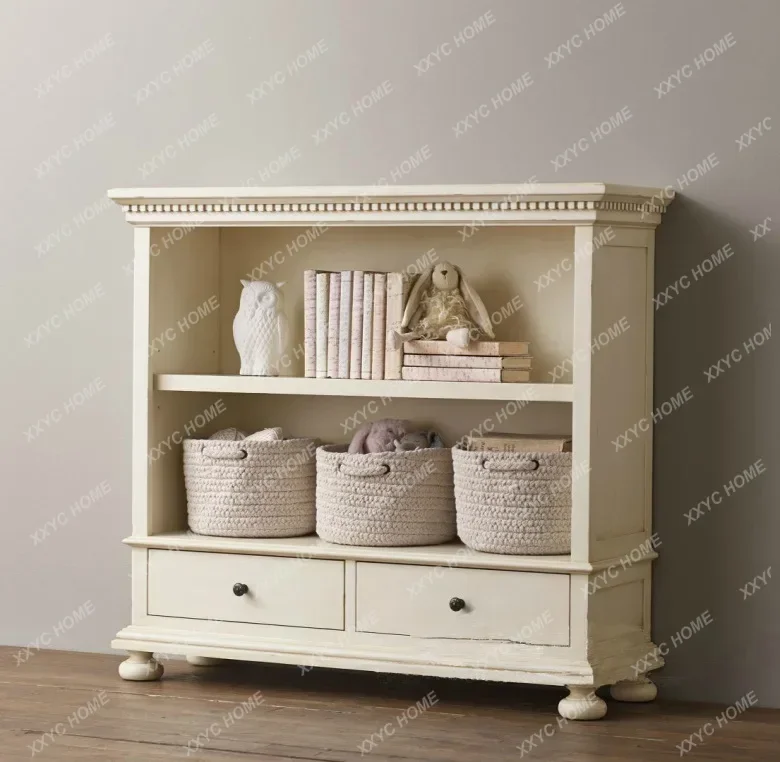 

solid wood bookcase, simple post-modern floor-to-ceiling bookcase, study with pumping storage cabinet