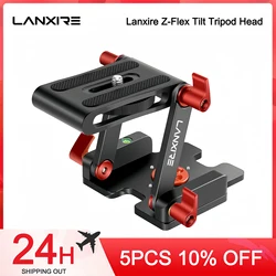 Lanxire Z-Flex Tilt Head Z Type Tripod Head with 4 Adjust/Fixing Knob, Quick Release Plate and Spirit Level for Tripod/DSLR