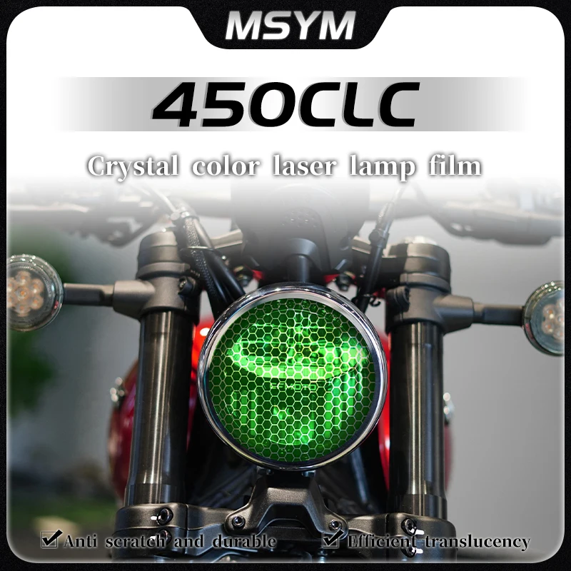 

Honeycomb laser film headlight transparent film protective sticker modification accessories For CFMOTO 450-CLC CLC 450 450clc