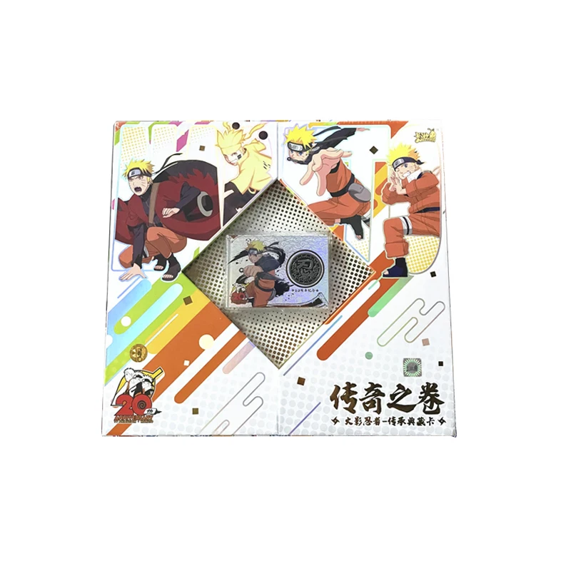 Kayou New Year Gift Box Naruto Anime Characters Uzumaki Naruto Uchiha Sasuke Rare Collection Card Christmas Birthday Gift Toys