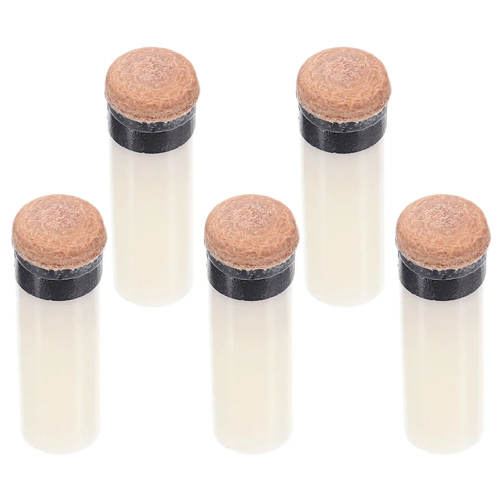 

5pcs Pool Cue Tips Replacement Hard Rubber Compact Billiard Cue Fitting Accessories Pool Stick Parts for