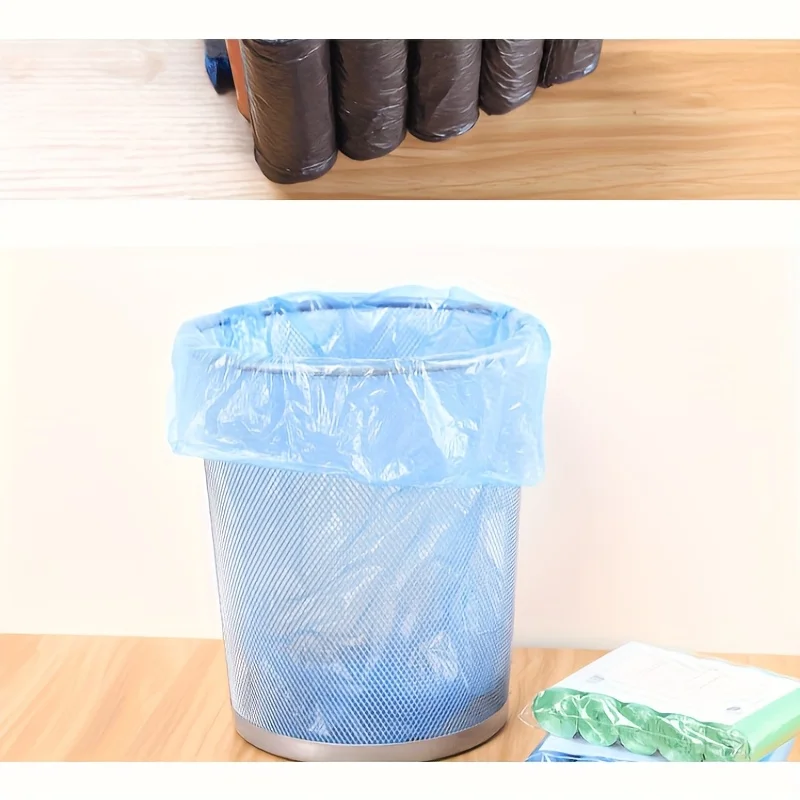 5-Rollen-Packung 60 Stück Einweg-Müllbeutel - Die perfekte Wahl für die Reinigung von Häusern, Küchen, Büros und Restaurants. – Detail 2