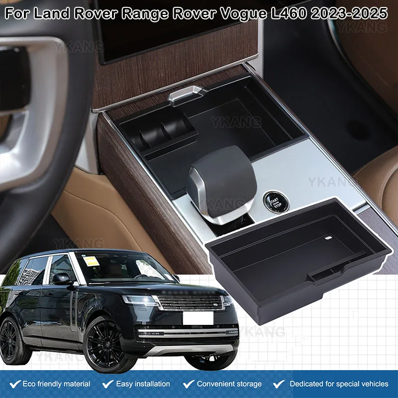 

For Land Rover Range Rover Vogue L460 2023 2024 2025 2026 ABS Black Car Central Storage Box Phone Box