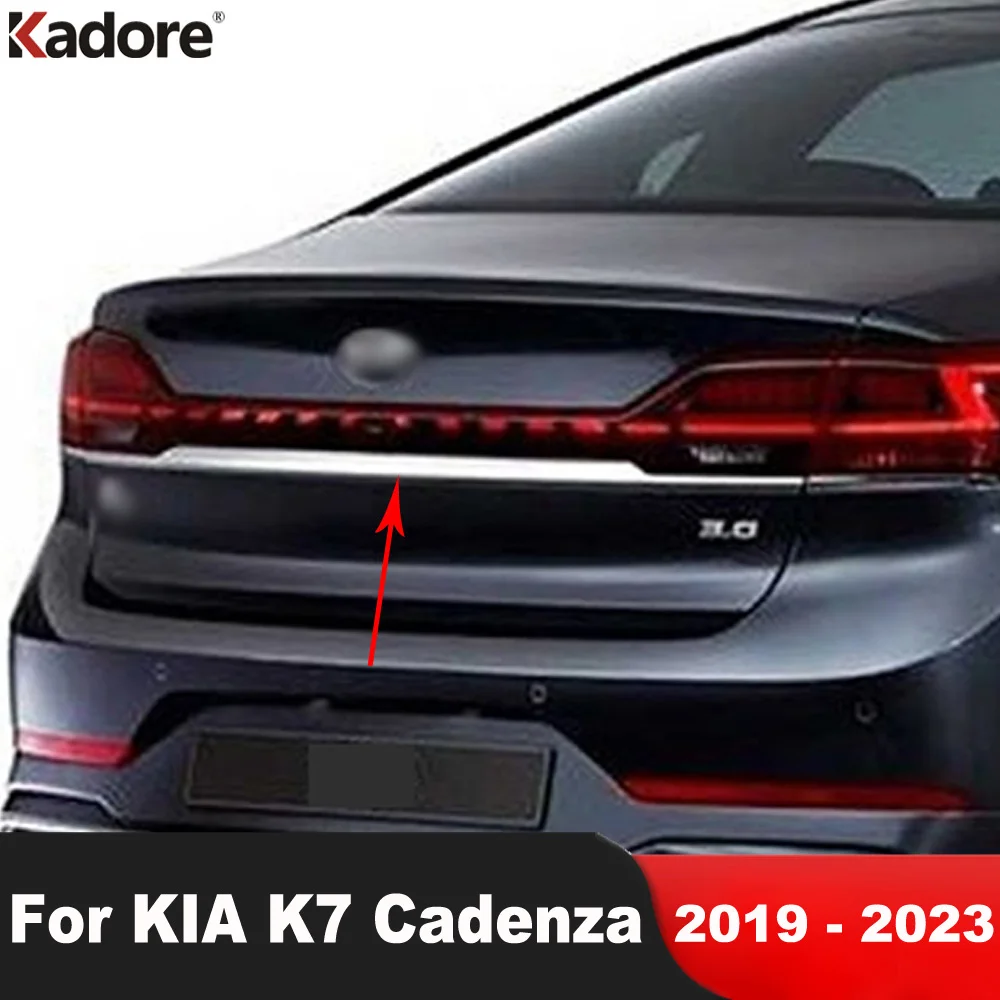 

Для KIA K7 Cadenza 2019 2020 2021 2022 2023, карбоновая задняя крышка багажника автомобиля, накладка на заднюю дверь, молдинговая полоса, аксессуары