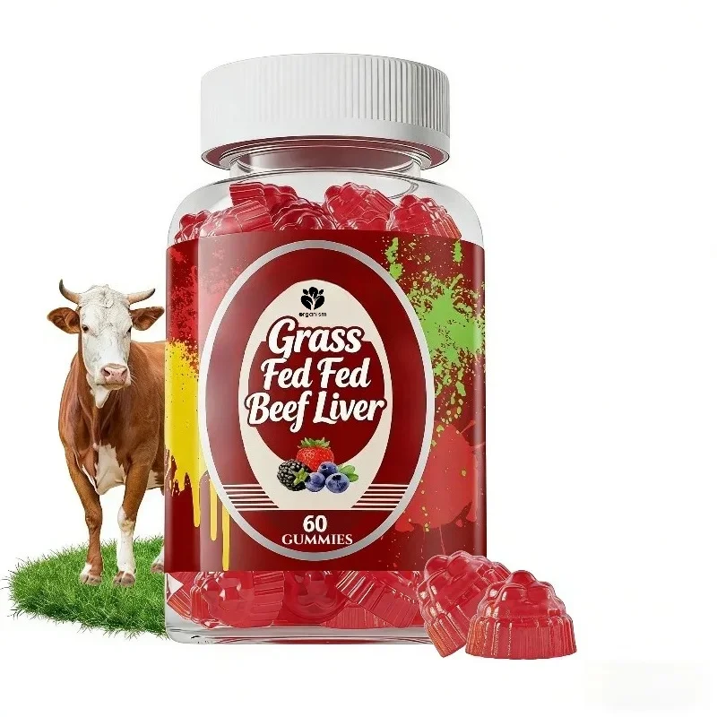 Beef liver gummies, 60 gummies for energy, immunity, and overall health