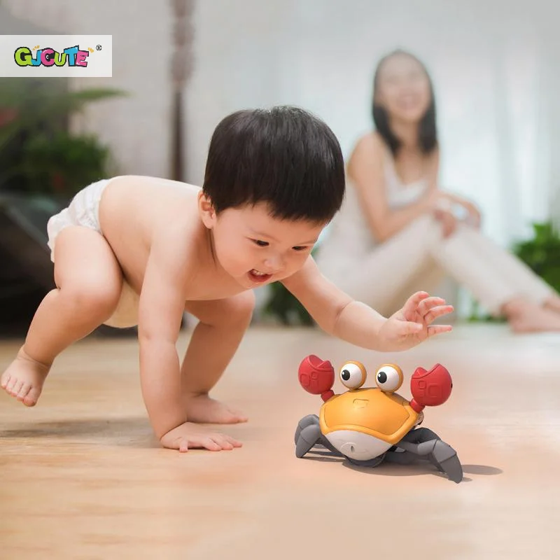 

Светящаяся игрушка-краб для ползания, индукционная игрушка-беглец для малышей, музыкальная развивающая игрушка для раннего обучения, активность для игр на животе