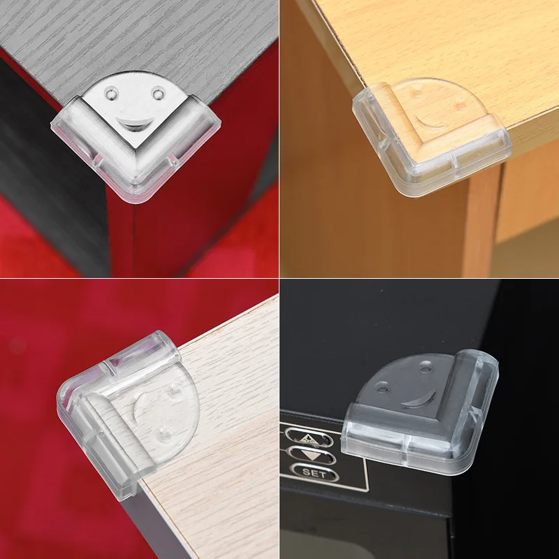 Protector de esquina de mesa de esquina anticolisión transparente, muebles de esquina de vidrio, cubierta protectora de esquina de silicona anticolisión