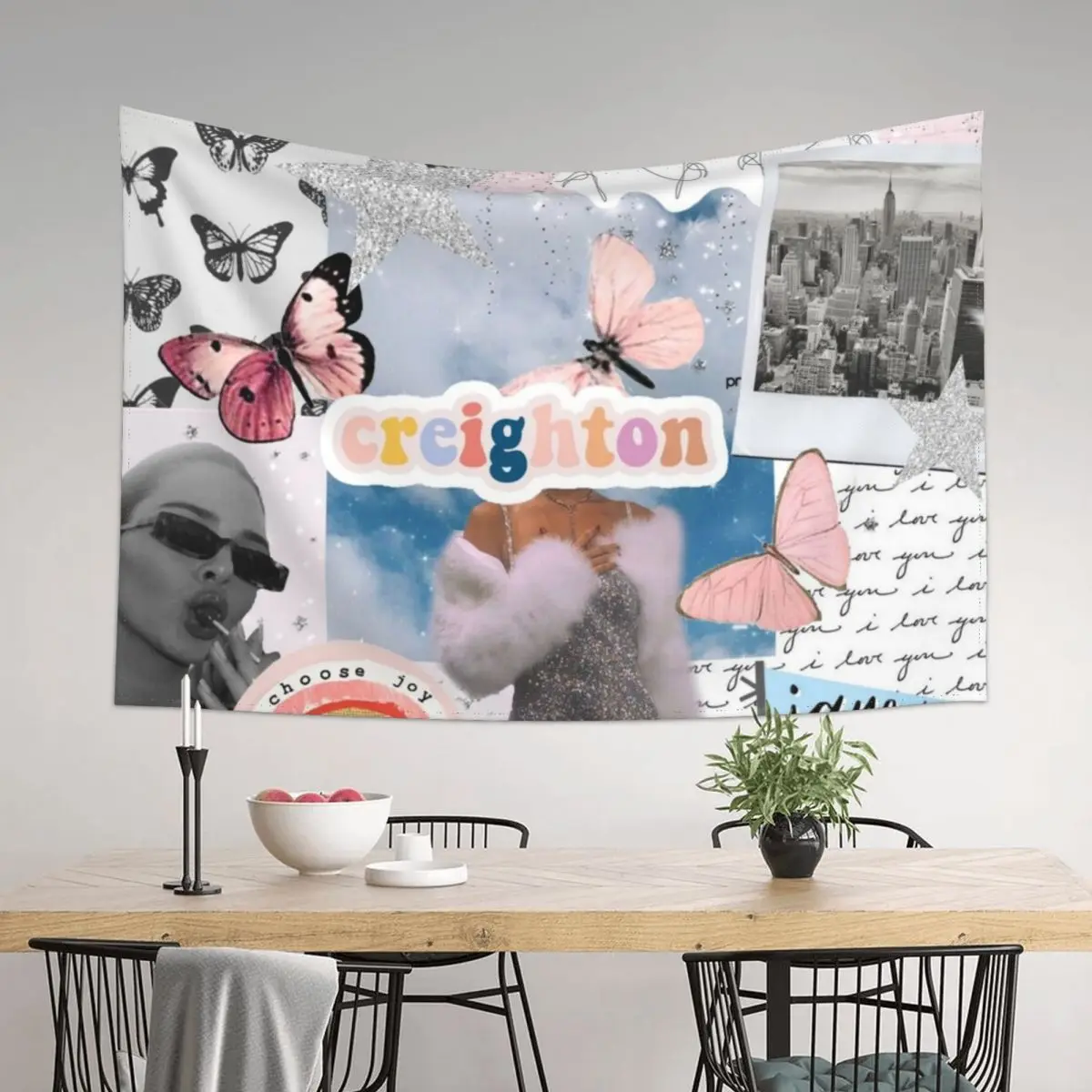 

CREIGHTON COLLAGE Tapestry Home Decorating Anime Decor Wall Hanging Art Mural Tapestry