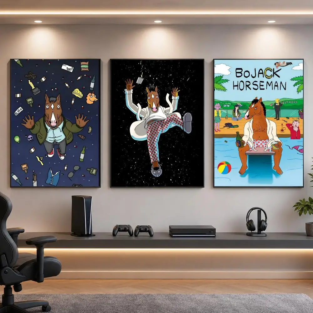 Series B-BoJack Horseman Poster HD Removable Wall Art Gift Bedroom Lounge Dorm Office Gaming Cafe Bars