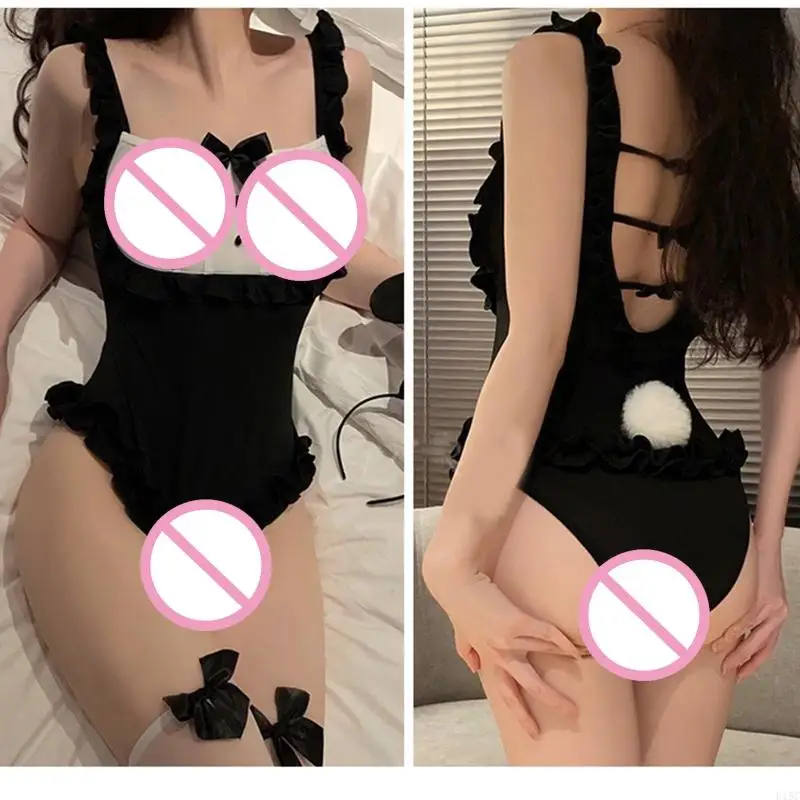 اليابانية مثير الأرانب الفتاة ملابس النوم بدلة الإناث نساء تأثيري الزي بذلة ملابس داخلية نوم البلاغ.