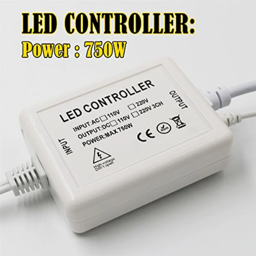 Power Supply Adapter with IR Receiver +23 Keys Remote Control for 360° LED NEON Light 5m-20m