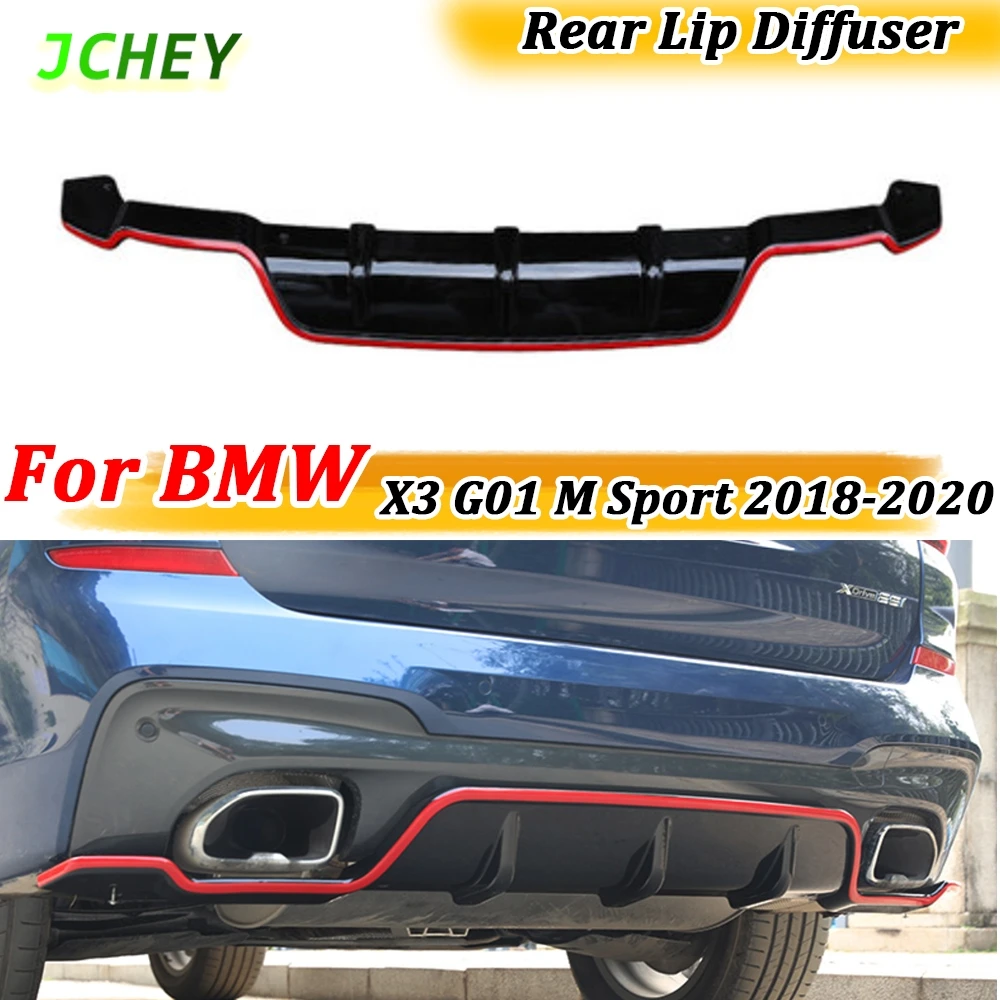 

Carbon Fiber Rear Bumper Lip Diffuser Extension Splitter Covers for BMW X3 G01 M Sport 2018 2019 2020 Body Kits ABS Accessories