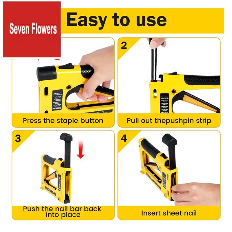 

Frame Nailing Machine For Woodworking Furniture Heavy Duty Construction Picture Frame Staple Metal Hand Tool
