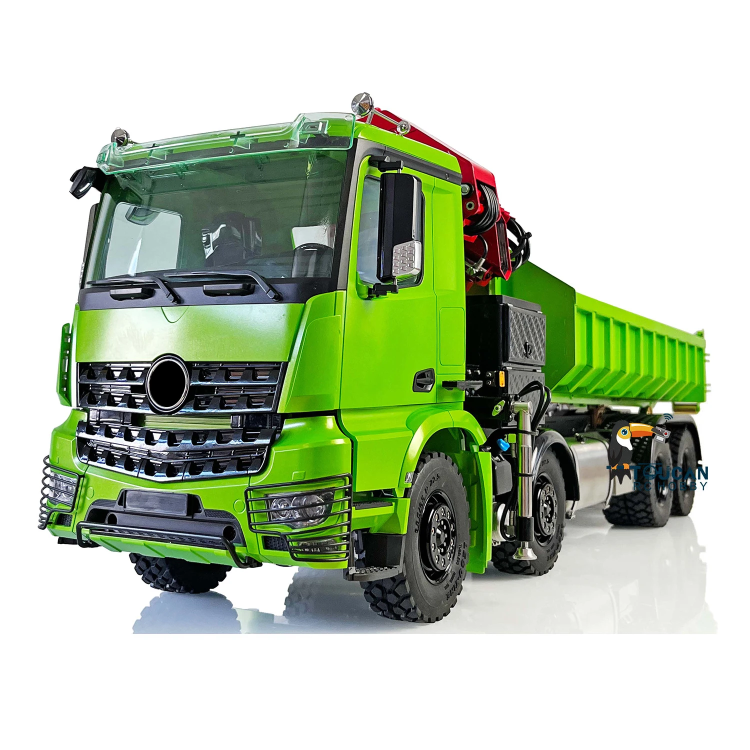 LESU RC Hydrauliczny Żuraw Ciężarówka Wywrotka 8x8 1/14 Światło Dźwięk Pojazd Inżynieryjny ToucanHobby Model DIY Zabawki dla Dorosłych THZH1381