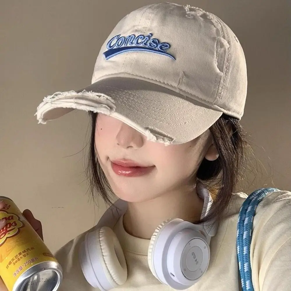 chapeu-de-beisebol-com-letras-coreanas-cor-solida-algodao-bordado-buracos-bone-de-pico-viseira-y2k-snapback-adolescentes