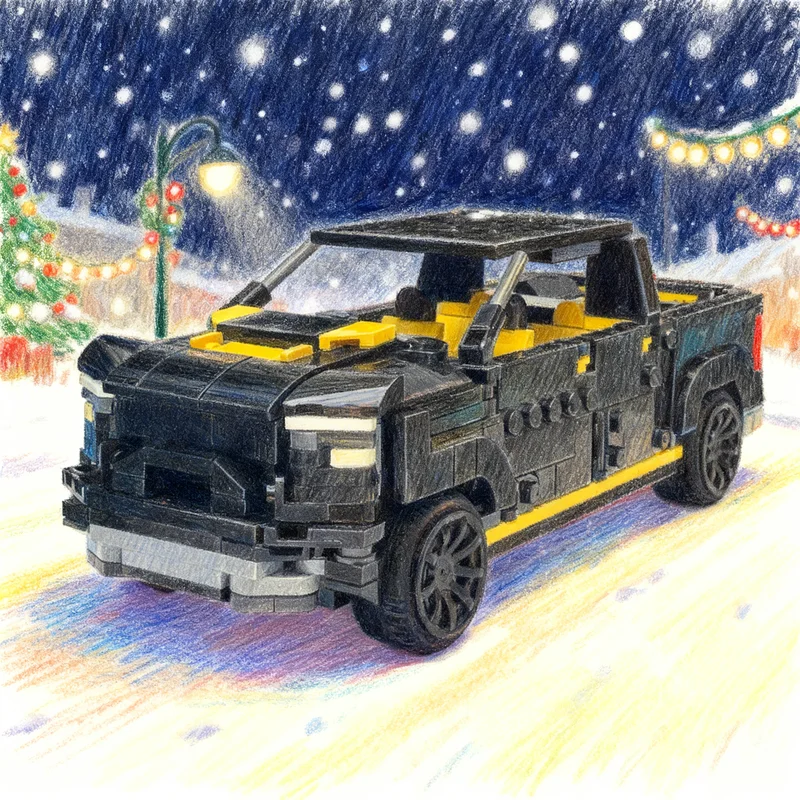 577pcs MOC City Champions Dodge RAM 1500 TRX Model Building Blocks Toy Display Birthday Assemble Art DIY Idea Education Creative