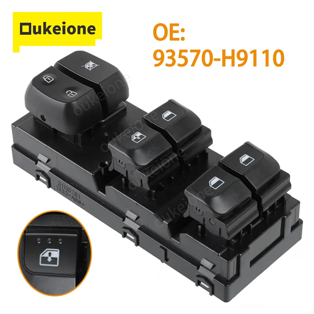 

93570-H9110 Front Left Driver Side Electric Master Power Window Control Switch Glass Regulator Button for Kia RIO 2018 2019 2020