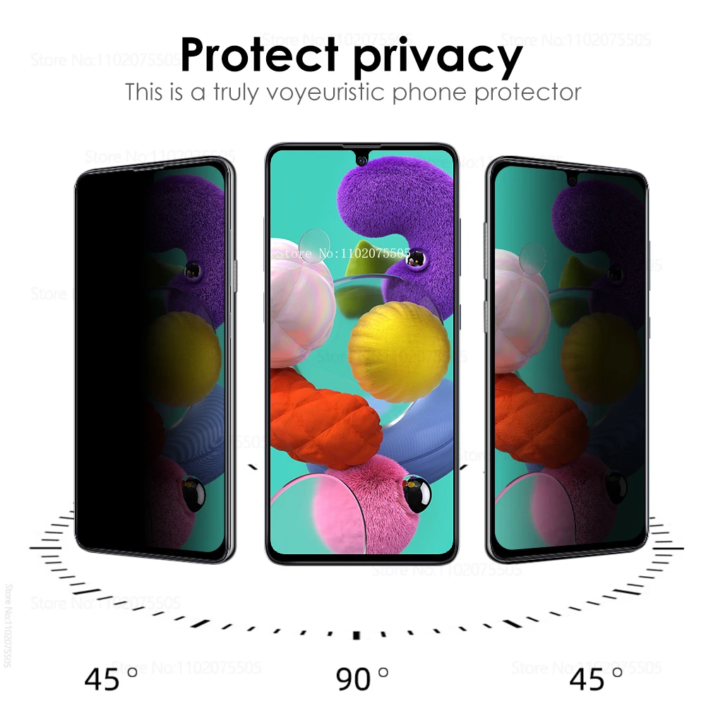 Privacy Tempered Glass Film for Samsung Galaxy A54 A24 A34 A14 A53 A15 A05 A05S A33 A13 A23 A52 A33 Anti-spy Screen Protectors