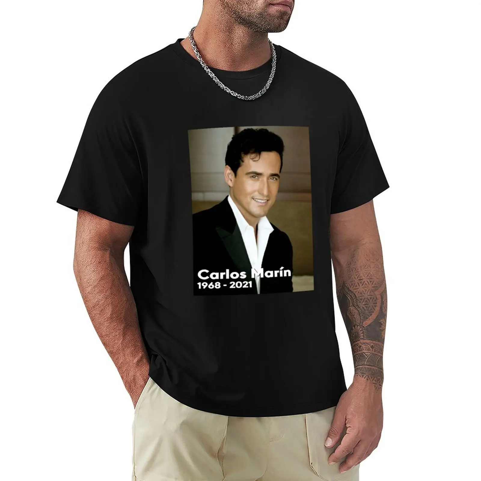 Il Divo Remember Carlos Marin 1968 - 2021 Classic T-Shirt Basic Plain Tee for Spring and Summer