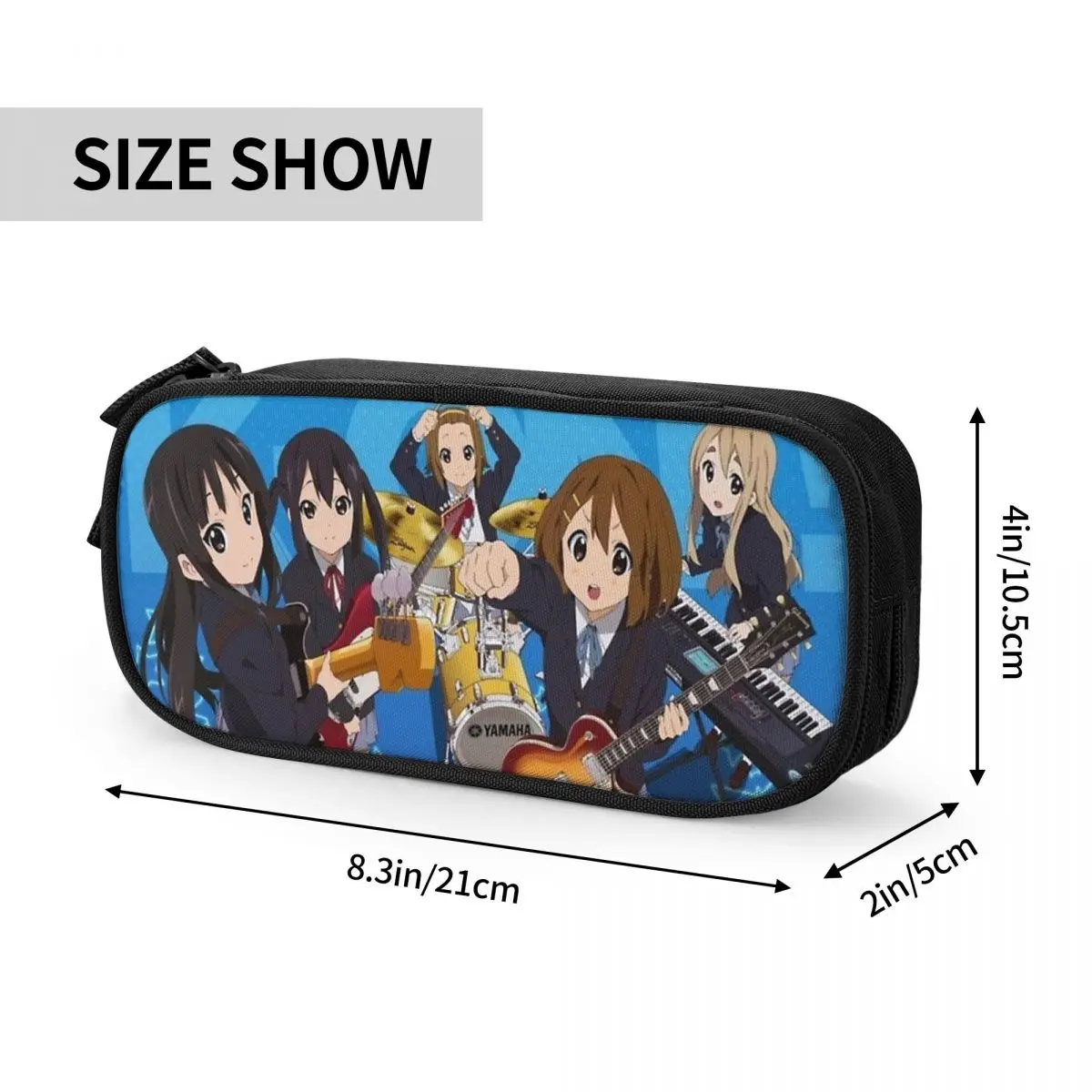 ك أون! حافظات أقلام الرصاص اليابانية أنيقة حقيبة أقلام للطلاب تخزين كبير اللوازم المدرسية هدية صندوق رصاص