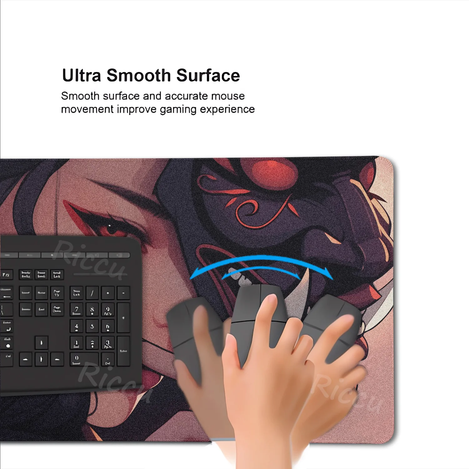 Japanese Ghost Warrior Mask Gamer Desk Mousepad HD Anime Carpet Desk Mat Gamers Accessories Gaming Keyboard Carpet Mousepad