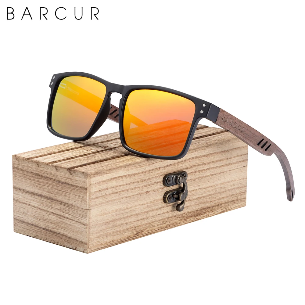 

Original Natural Wood Sunglasses Polarized Sun glasses for Men Square Luxury Brand Eyewear
