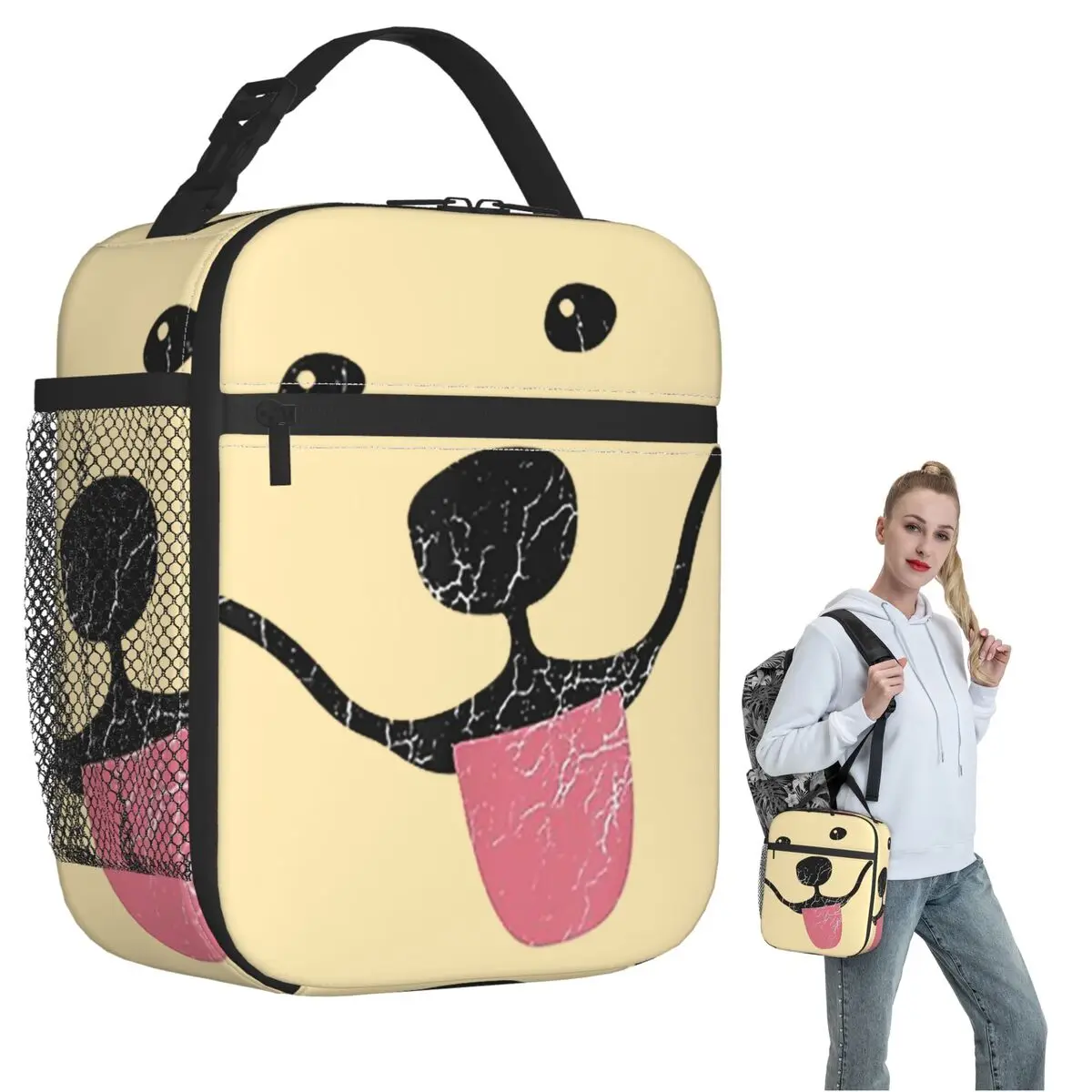 Funny Samoyed Insulated Lunch Bag for Women Kids Portable Food Boxes Thermal Lunch Box Tote