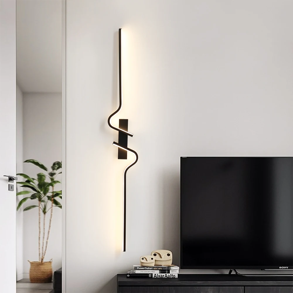 الحديثة LED درج الجدار ضوء Led السرير الجدار مصباح لغرفة المعيشة غرفة نوم الدرج التلفزيون خلفية الحد الأدنى أضواء الجدار الداخلي