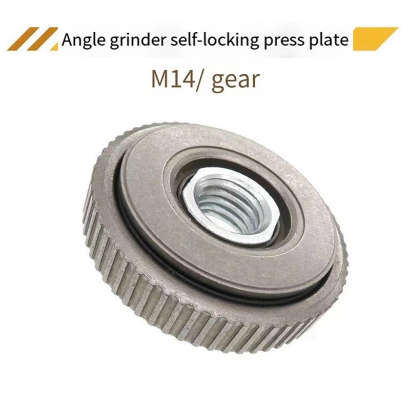 M14 Thread Angle Grinder Self-Locking Pressing Plate Angle Grinder Quick Release Flange Nut Clamping Power Chuck