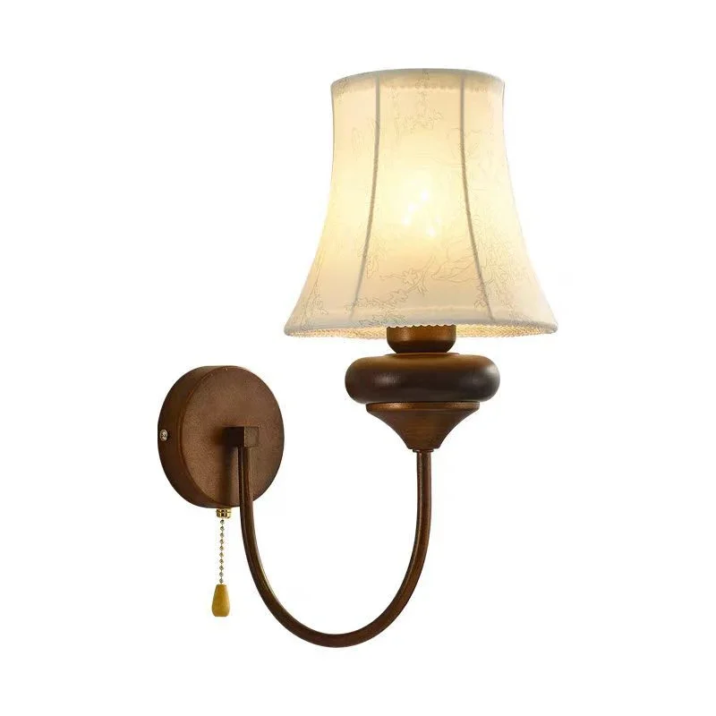 

European Bedside Wall Light American With Plug Switch Lamp Bedroom Living Room Study Reading Lamp Background Corridor Wall Lamps