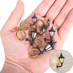 Miniature Wall Lamp Model Scale 1:25-1:200 3V Led Lights For Making Diy Building Sand Table Scenel Layout Materials Diorama Kits