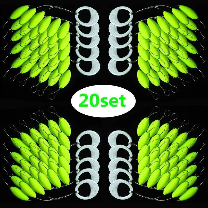 5 10 20 Set Angeln Schaum Float Tube Strike Indikatoren EVA Oval Bobbers Schwimmende Tear Drop Pompano Rig Bottom Rigs Boot Angeln
