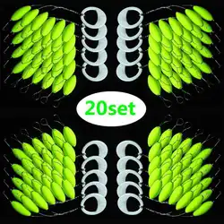 5 10 20 Set Fishing Foam Float Tube Strike Indicators EVA Oval Bobbers Floating Tear Drop Pompano Rig Bottom Rigs Boat Fishing