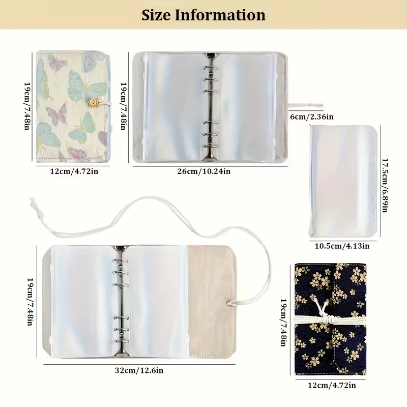 New Multipurpose Circular Needle Holder Case with 12 PVC Binder Pocket Portable Crochet  Storage for Hooks, Needles & Supplies