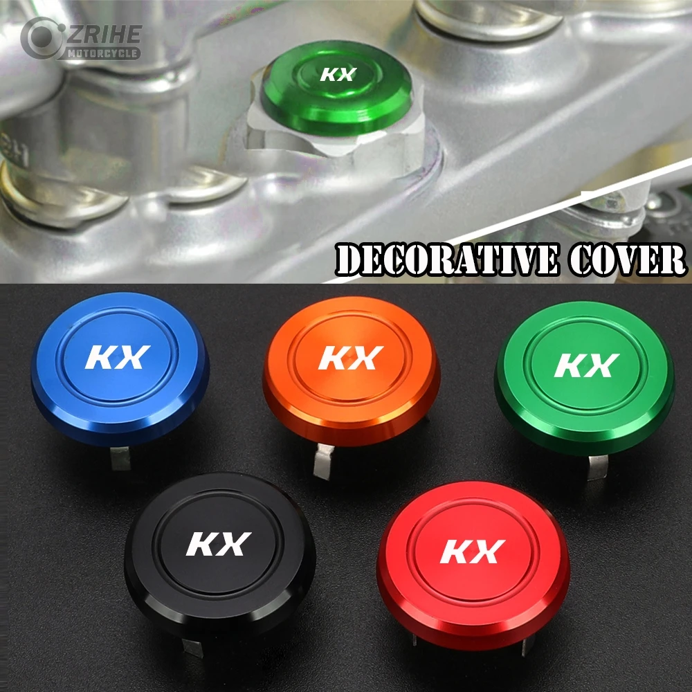 

Motocross For Kawasaki KX65 KX80 KX125 KX250 KX250F KX450F 2000-2021 2020 2019 2018 Steering Stem Nut Cap Decorative cover Parts