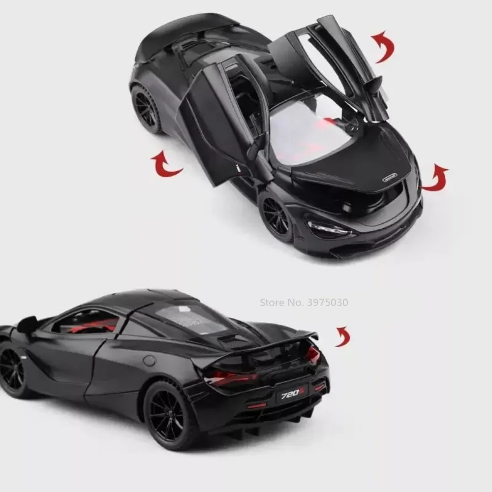 1:32 Scale McLaren 720S Alloy Sports Car Model Diecast Toy Vehicles Metal Simulation Sound Light Model Collection Children Gifts