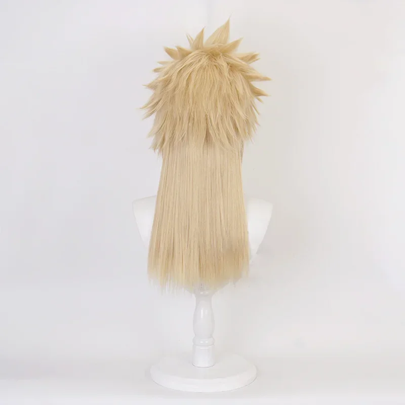 Game Final Fantasy VII Cloud Strife Cosplay Costume Wig Adult Unisex Short Yellow Wigs With Hair Extensions Halloween Props