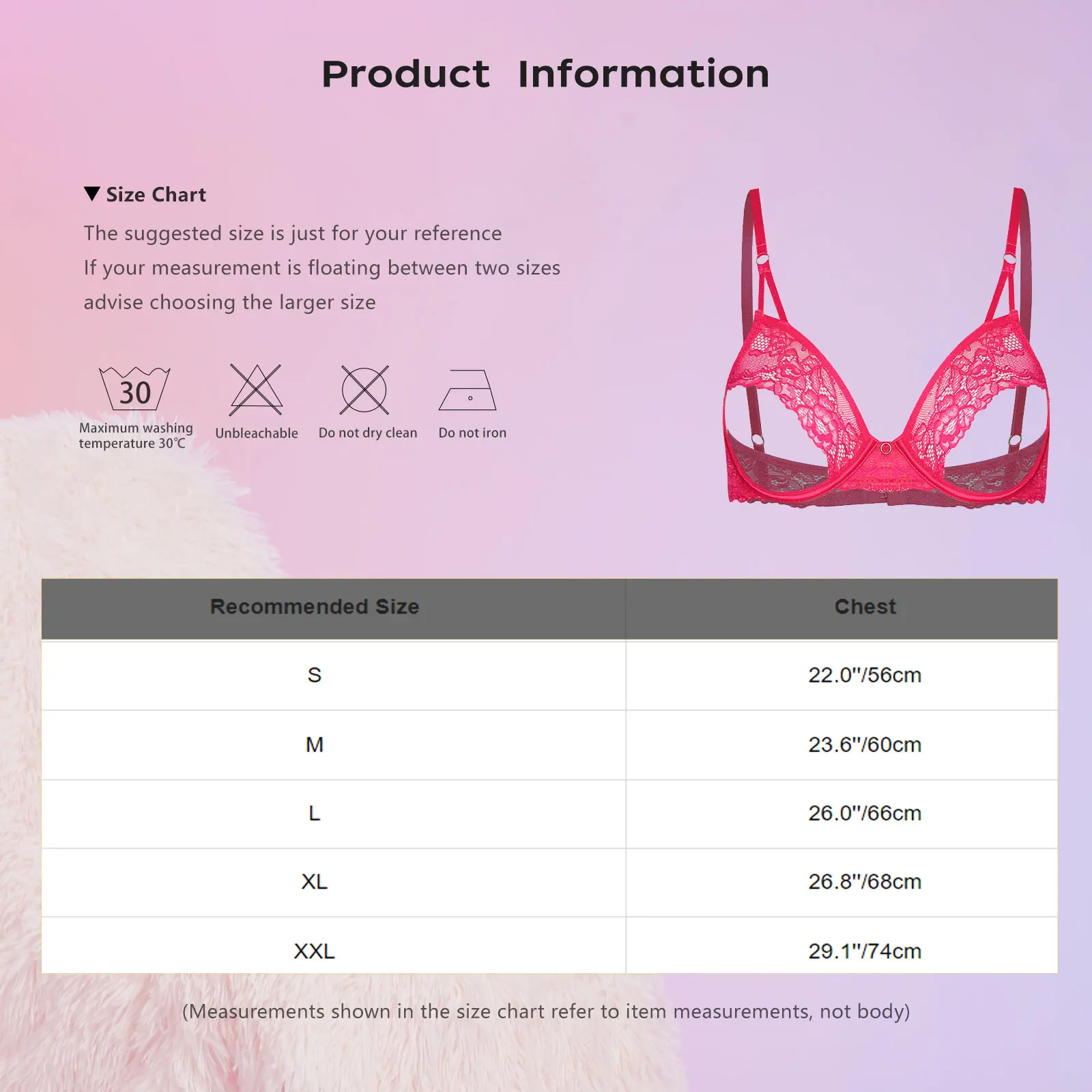 Women Sexy Hollow Out Bra Soft Sheer Lace Push-up Underwire Open Cut Exposed Nipples Brassiere Wire-free Lingerie Top Nightwear - view 5
