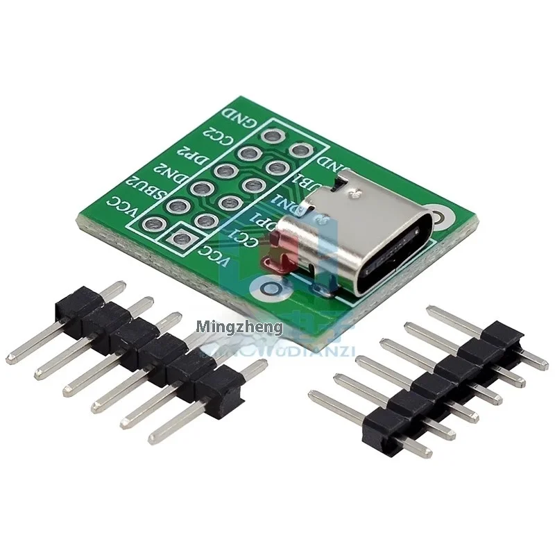 TYPE-C Vrouwelijke Testkaart USB3.1 16P naar 2.54 Hoge Stroom Power Adapter Board Module voor Arduino