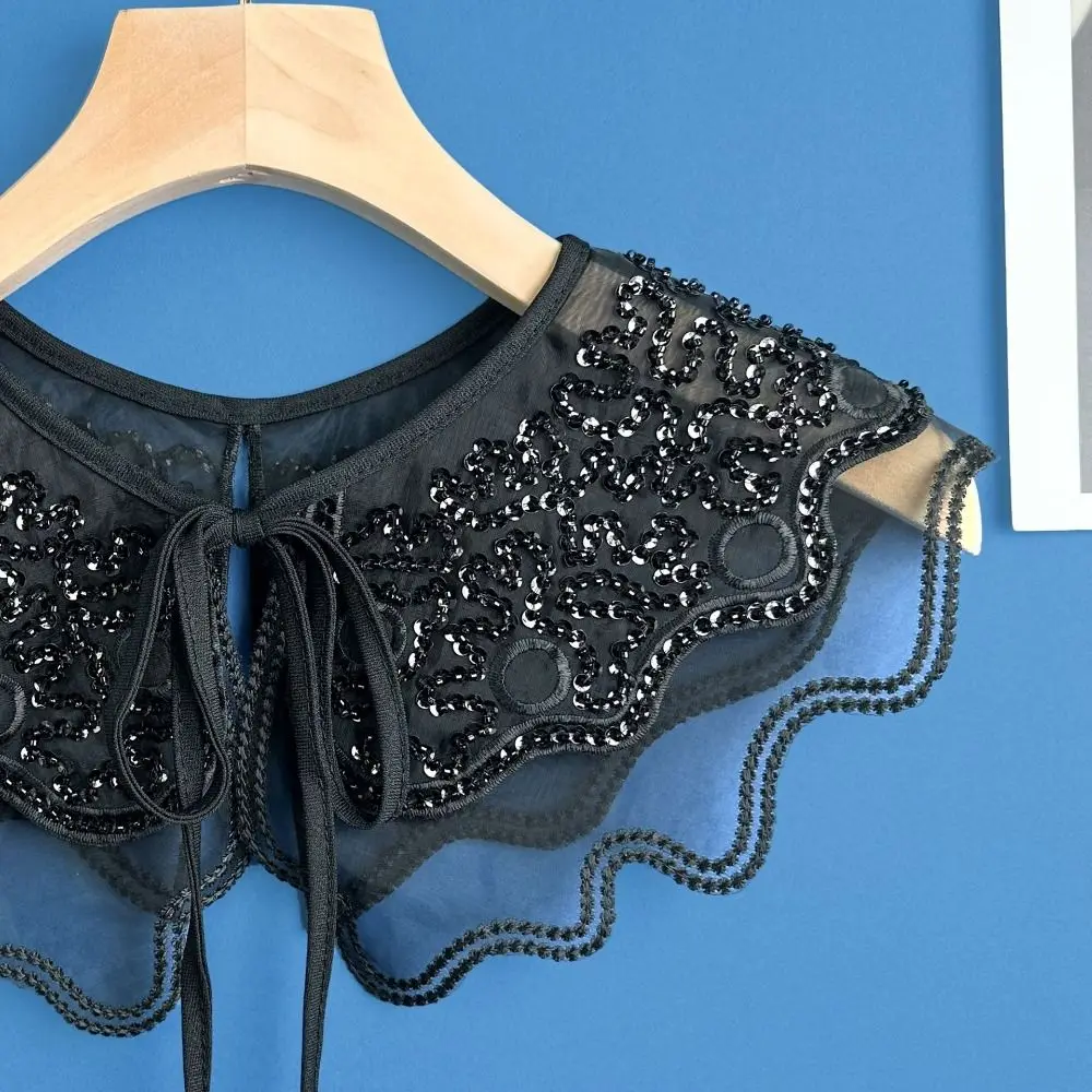 جديد مزدوج وهمية طوق وهمية فستان طوق بلوزة ديكور الجبهة بلاكيت طوق الدانتيل يصل شال Dingzhu شال طوق