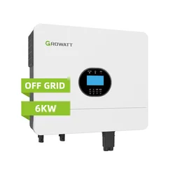 Growatt 6 Kw Solar Inverter On Off Grid Hybrid 5Kw 6Kw Spf 5000Es 6000Es Plus Pure Sine Wave Inverter With Charger 6000W 48V