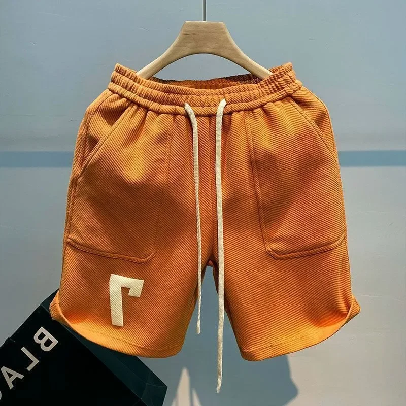 2024 Summer New Style Jane Fashionable Shorts Men\'s Ins Pants Fashionable Brand Loose Sports Casual Shorts