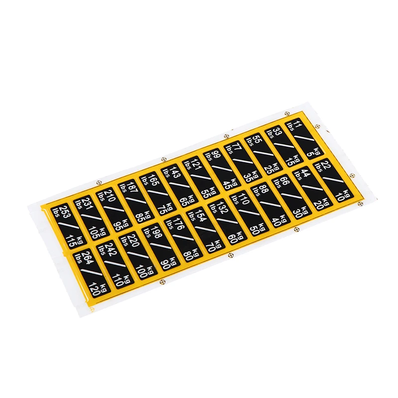 SW 1sheet Stickers Weight Sticker Labels For Gym Equipment Accessories Power Equipment Label